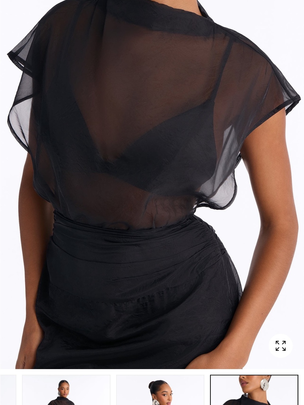 Fashion Nova Black Sheer Mini Dress